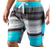 Kanu Surf Flex Swim Trunks (Regular & Extended Sizes) Maillot de Bain, Avalon Noir/Aqua, X-Large Homme