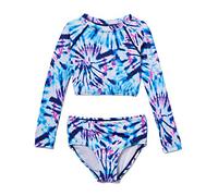 Kanu Surf Girls' Long Sleeve Rashguard Two Piece Swim Set