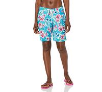 Kanu Surf Marina UPF 50 Active Swim Board Short (Reg & Plus Sizes) Combinaison modèle Court, Katya Aqua/Rose, 48 Femme