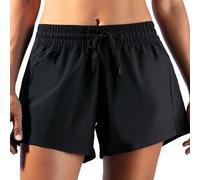 Kanu Surf Short de Bain pour Femme, Darren Solid Black, 32