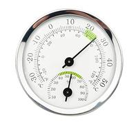 KANUBI Mini thermomètre, thermomètre analogique, thermo-hygromètre et hygromètre, thermo-hygromètre, mini hygromètre, anneau en alliage d'aluminium, fond en plastique, lentille en plastique