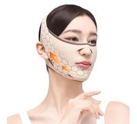 kanuoc Sangle de menton pour dormir, masque de traction en forme de V, masque d'exercice de la mâchoire, masque en graphène, sangle de menton réglable (A)