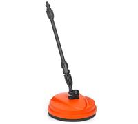 Kanwod Brosse de nettoyage de terrasse pour nettoyeur haute pression Lehmann avec deux buses à jet plat pour nettoyeur haute pression, protection contre les éclaboussures et poignée pour travaux