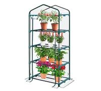 KANWOD KGAGH-1550 Serre de Jardin avec 4 étagères, avec Porte Enroulable, Transparente, Stable et Facile à Monter, Serre d'hivernage pour Balcon, terrasse et Jardin, 158 x 68 x 50 cm