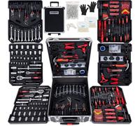 KANWOD Mallette à outils Task Master 1000 pièces Aluminium pour bricolage et travaux domestiques