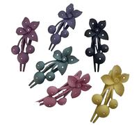 KANXINR Lot de 6 pinces à cheveux en forme de fleur, pinces à l'arrière de la tête pour femme, pinces à bec de canard, adaptées pour les cheveux épais