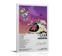 Kanye Poster de l'album de musique West Graduation - Impression sur toile - Décoration murale moderne pour chambre à coucher, salon - 30 x 45 cm - Cadre