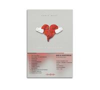 Kanye Poster sur toile West 808s & Heartbreak - Impression sur toile - Décoration murale pour la maison et le bureau - 40 x 60 cm