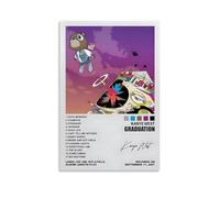 Kanye Poster West Graduation Album de musique - Impression sur toile - Décoration murale moderne pour chambre à coucher, salon - 40 x 60 cm - Sans cadre