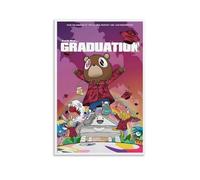 Kanye Poster West Graduation - Impression sur toile - Esthétique - Décoration murale moderne pour chambre à coucher, salon - 30 x 45 cm - Sans cadre