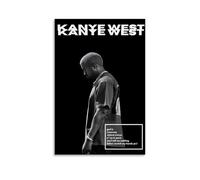 Kanye Poster West Rapper - Impression sur toile - Décoration murale moderne pour chambre à coucher, salon - 50 x 75 cm - Sans cadre
