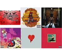 Kanye West - Kanye West: First 5 Studio Album Art Card The College Dropout / My Beautiful Dark Twisted Fantasy / Graduation / 808s & Heartbreak / Late Registration