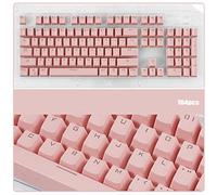 Kanyka 104 Keycaps ABS Translucides, Pudding Jeu de Touches Complètes Rétroéclairées, Clavier Mécanique Gaming, Double Injection (Rose)