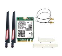 Kanylavy Carte sans Wi-FI 6E AX210 2400Mbps Bluetooth 5.2 Kit de Bureau 802.11Ax 2.4G/5Ghz/6Ghz AX210NGW, avec Antenne 10DBi