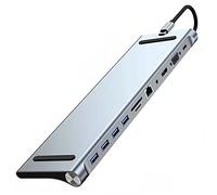 Kanylavy Hub USB 11 en 1 vers adaptateur de type C Hub USB 3.0 répartiteur USB 4K - Compatible Hub USB C Micro-lecteur RJ45 Hub