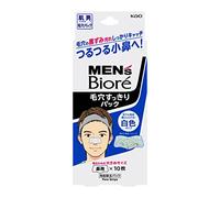 Kao Biore Lot de 10 bandes de nettoyage en profondeur pour homme Blanc