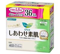 Kao - Laurier F Happy Bare Skin For Heavy Daytime With Wings 22.5cm 36 pcs