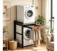KaO0YaN Étagère pour machine à laver, sèche-linge, toilettes, étagère au-dessus des machines à laver avec glissière, 350 kg, armoire à laver avec sèche-linge, pour salle de bain, buanderie, 75 x 65 x