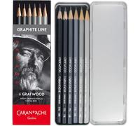 Kaojl-0775.306 Artist Graphite Line Grafwood Crayons À Papier 6 Niveaux De Dureté Gris