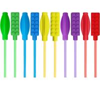Kaojl-10 Pièces De Embout Crayon À Machouiller,Capuchons De Crayons À Mâcher Pour Enfants Atteints De Tdah,Outils Pour Autisme