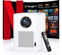 KAOJL-2025 Vidéoprojecteur 4K¿Netflix Certifié&Google Tv&Dolby Audio¿ 1200 Ansi Full Hd 1080P Projecteur Video,Ai 6D Correction&Auto Focus,Wifi 6 Bluetooth Projecteur Home Cinéma