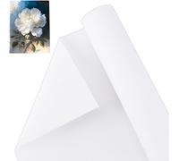 Kaojl-27.3cmx5m Toile De Coton Doublement Apprêtée Rouleau De Toile Blanche 0.3mm D'épaisseur Rouleau De Toile De Coton Pour La Peinture Papier Gesso À Double Apprêt Les Projets Artistiques
