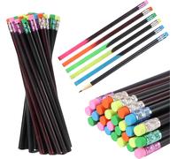 Kaojl-30pcs Crayons De Bois Crayon À Couleur Changeante En Bois Crayon Couleur Hb Avec Gomme Pour Enfants,Fêtes De Fin D'année,Sacs De Fête,Cadeau D'anniversaire Parfait