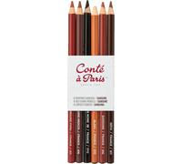 Kaojl-Blister 6 Crayons Esquisse Et Sanguine Assortis