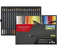 Kaojl-Caran Dache 3510_920 Lot De 20 Crayons Aquarelle Souple Solubles Dans L'eau Couleurs Assorties