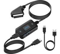 KAOJL-Convertisseur Péritel Vers Hdmi Avec Câble Péritel Full Hd 720P/1080P Vidéo Audio Haut De Gamme Adaptateur Péritel Entrée Hdmi Pour Hdtv Moniteur Projecteur Stb Vhs Xbox Ps3 Lecteur Dvd Blu-Ray