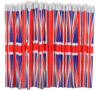 Kaojl-Crayons Drapeau Uni 120 Pièces Crayon Britannique Crayons Drapeau Union Jack Drapeaux Internationaux Crayons Du Monde Crayons Drapeau Anglais Crayons Patriotiques Pneus