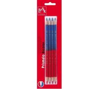 Kaojl-D¿Ache Prismalo 0999.304 Lot De 4 Crayons De Couleur Bicolore Bleu/Rouge Emballage Blister Bois Soluble Dans L'eau Dimensions : Env.14 Cm