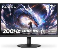 KAOJL-Ecran Pc Gamer 27 Pouces,Fast Ips 200Hz Hdr 400 1Ms,Gaming Ecran Ordinateur,Dci-P3 95% 350 Nit,Adaptive-Sync,Compatible Vesa 75 * 75Mm,Hdmi 2.0/Dp1.4