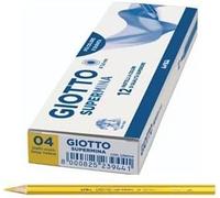 Kaojl-Giotto Crayons De Couleur Supermina,12 Pièces,Mina 3,8 Mm,Couleurs Assorties,Haute Qualité (Jaune Foncé)