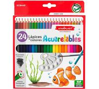 Kaojl-Lot De 24 Crayons De Couleur Aquarelable Pour Dessin Artistique À Colorier À Usage Scolaire Et Artistique.