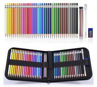 Kaojl-Lot De 36 Crayons De Couleur Mécaniques Effaçables Avec Taille-Crayon Et Sac,Outils De Dessin Esthétiques,Parfaits Pour Les Fournitures Scolaires,Les Fournitures De Papeterie,2,6 Mm