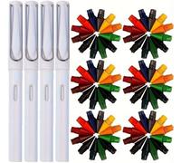 Kaojl-Lot De 4 Crayons Blancs Éternels 60 Pièces De Couleurs Avec Pointes Permanentes Pour Posture Crayons Non Abrasifs Sans Encre Pour L'écriture,La Peinture,Le Dessin,Fournitures De Papeterie