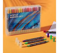 Kaojl-Lot De 48 Marqueurs De Peinture Acrylique De Qualité Supérieure Pour Bois,Toile,Pierre,Peinture Sur Roche,Verre,Surfaces En Céramique,Loisirs Créatifs