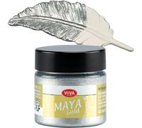 Kaojl-Maya Gold (Argent,45ml) Couleur Métallique-Peinture Brillante Pour Activité Créative-Peinture Acrylique Pour Bois,Carton,Béton,Papier,Toile Sur Chassis Ect¿