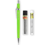 Kaojl-P205-97c Porte-Mine Automatique¿Gamme Fluorescente¿Simple+12 Mines Hb 0,5 Mm Hi-Polymer+Tube De 4 Recharges Pour Gomme Z2-1n (Vert Fluo)