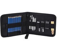 Kaojl-Professionnel Crayons De Dessin Crayons De Croquis Couleur Kit Crayons Graphite Fournitures D'art De Dessin Avec Fermeture Éclair Et Poignée Idéal Pour Artistes,¿Tudiants,Débutants