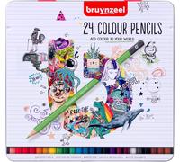Kaojl-Set De 24 Crayons De Couleur Dans Une Boîte En ÉtainCrayons Pour Dessiner,Colorier Et Esquisser