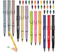 Kaojl-Swify-Lot De 12 Crayons De Couleur Magiques-Crayon Éternel Avec 24 Pointes De Rechange-Crayon Infini Avec Gomme-Sans Taillage-Crayons De Couleur Éternels Pour Écrire,Peindre Et Esquisser