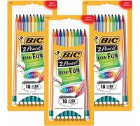 Kaojl-X_Ic Xtra-Fun Lot De 54 Crayons À Papier À Rayures Avec Gomme,2 Mines Hb Incassables,Couleurs Assorties¿Parfait Pour L'art,Le Dessin Et L'écriture À La Maison,À L'école Et Au Bureau