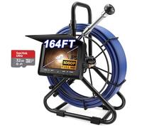 KAOLALI Camera Inspection Canalisation, 4,3'' Caméra pour Serpent de Plomberie 1000TVL avec 6pcs LEDs Light, Batterie de 5000mAh, Caméra de Canalisation avec DVR & Carte SD 32 Go, 50M/164FT