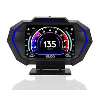 KAOLALI Compteur de Vitesse Head up Display OBD2 + GPS HUD Affichage tête Haute Numérique Universel avec Avertissement de Vitesse, Rappel de Fatigue, MPH KM/H pour Toutes les Voitures