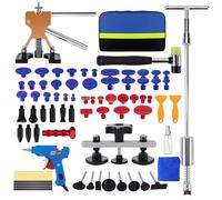KAOLALI Kit de réparation de Bosses pour Voiture, 78 Pièces Kit Debosselage sans Peinture avec Soulèvement Doré, Ventouse, Ensemble de réparation de carrosserie pour élimination de Bosses