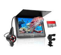 KAOLALI Sondeur de Peche Camera sous Marine Peche, Moniteur 7 Pouces Fish Finder, avec 5600 mAh Batterie, Carte Mémoire 32G, Vision Nocturne, 20 M Câble, pour Pêche sur Glace, en Lac et en Bateau