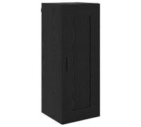 Kaorsrow Armoire murale noire aspect chêne 34,5 x 34 x 90 cm | Armoire suspendue peu encombrante en bois pour salon et chambre à coucher avec porte robuste et design élégant