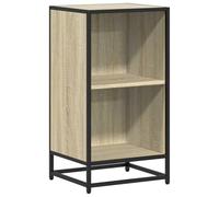Kaorsrow Bibliothèque en chêne Sonoma 40 x 35 x 76 cm avec 2 compartiments | Paravent compact pour salon et chambre à coucher avec construction en métal solide et capacité de charge de 60 kg.